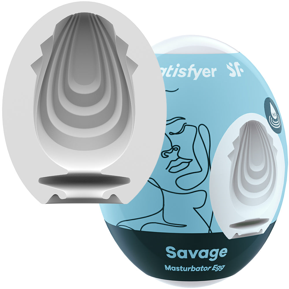 Satisfyer Masturbator Eggs - Savage 3 Pack Male 3D Stroker