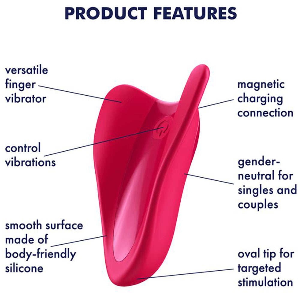 Satisfyer High Fly Finger Vibrator Clitoral Nipple Stimulator USB Sex Toy