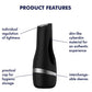 Satisfyer Men Classic Vacuum Seal Male Masturbator Textured Cyberskin Silver