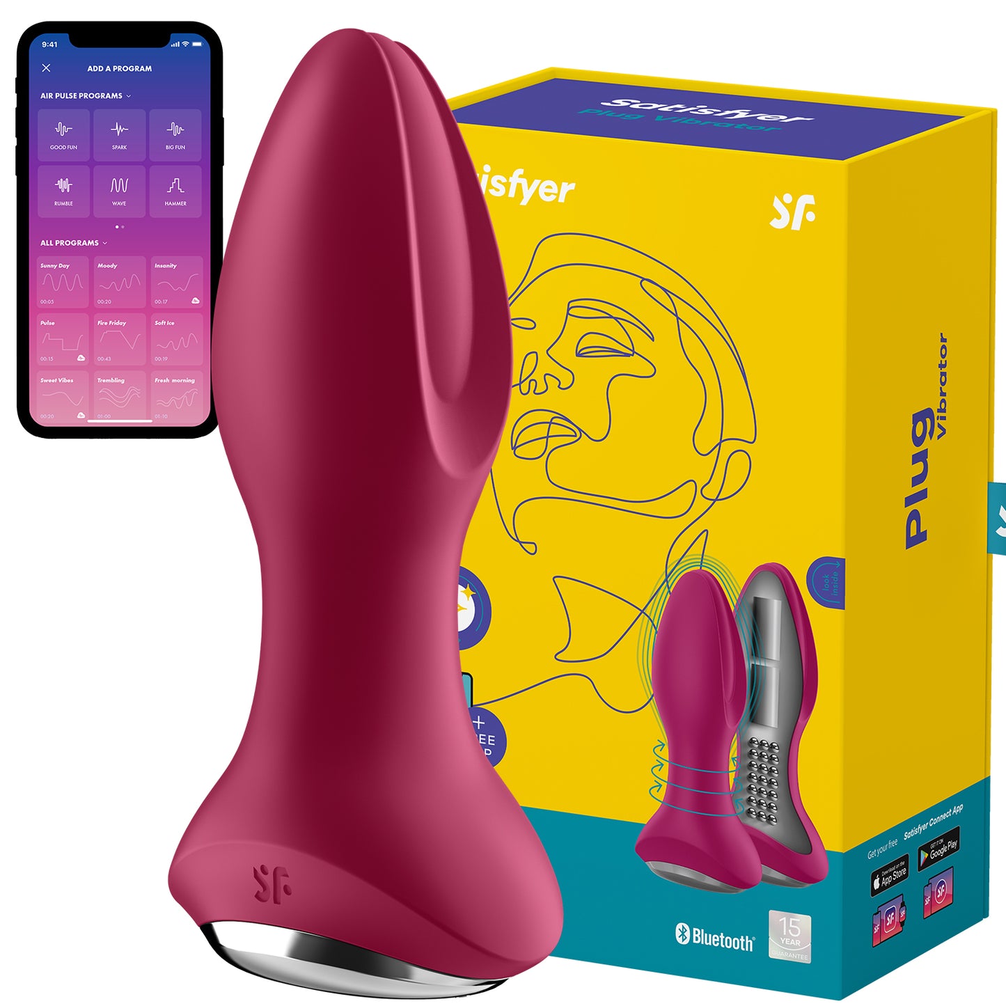 Satisfyer Rotator 1 2 Anal Plug Rotating Vibrating Butt Vibrator APP Sex Toy New