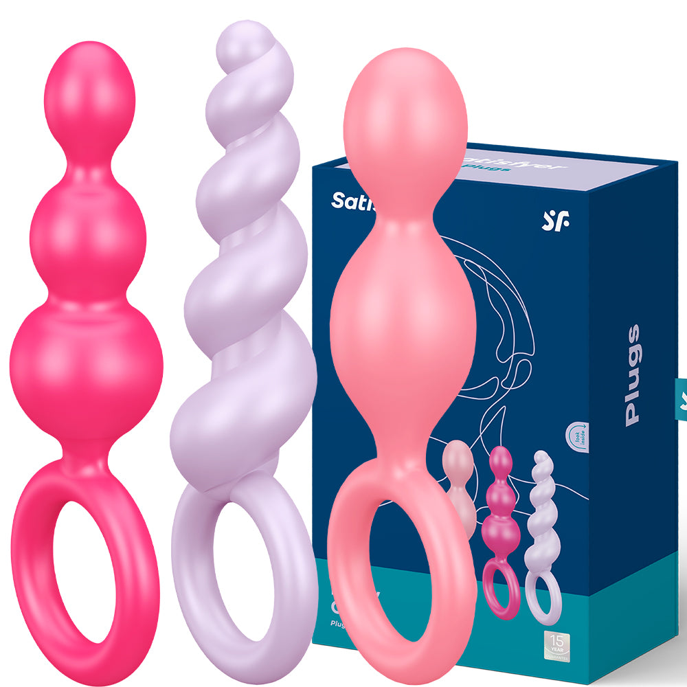 Satisfyer Booty Call Anal Butt Plug Set Silicone 3-Piece Training Kit