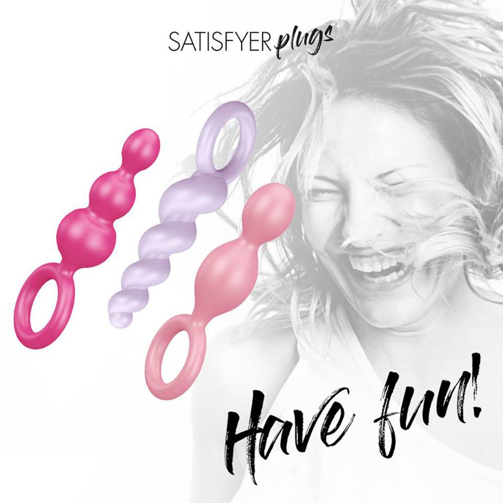 Satisfyer Booty Call Anal Butt Plug Set Silicone 3-Piece Training Kit