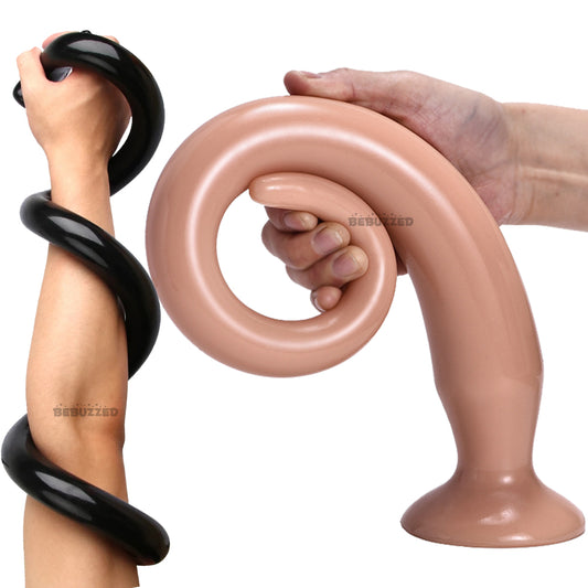 Bebuzzed Snake Dildo Flexible Large Anal Butt Plug Long Sex Dong XXL Suction Cup