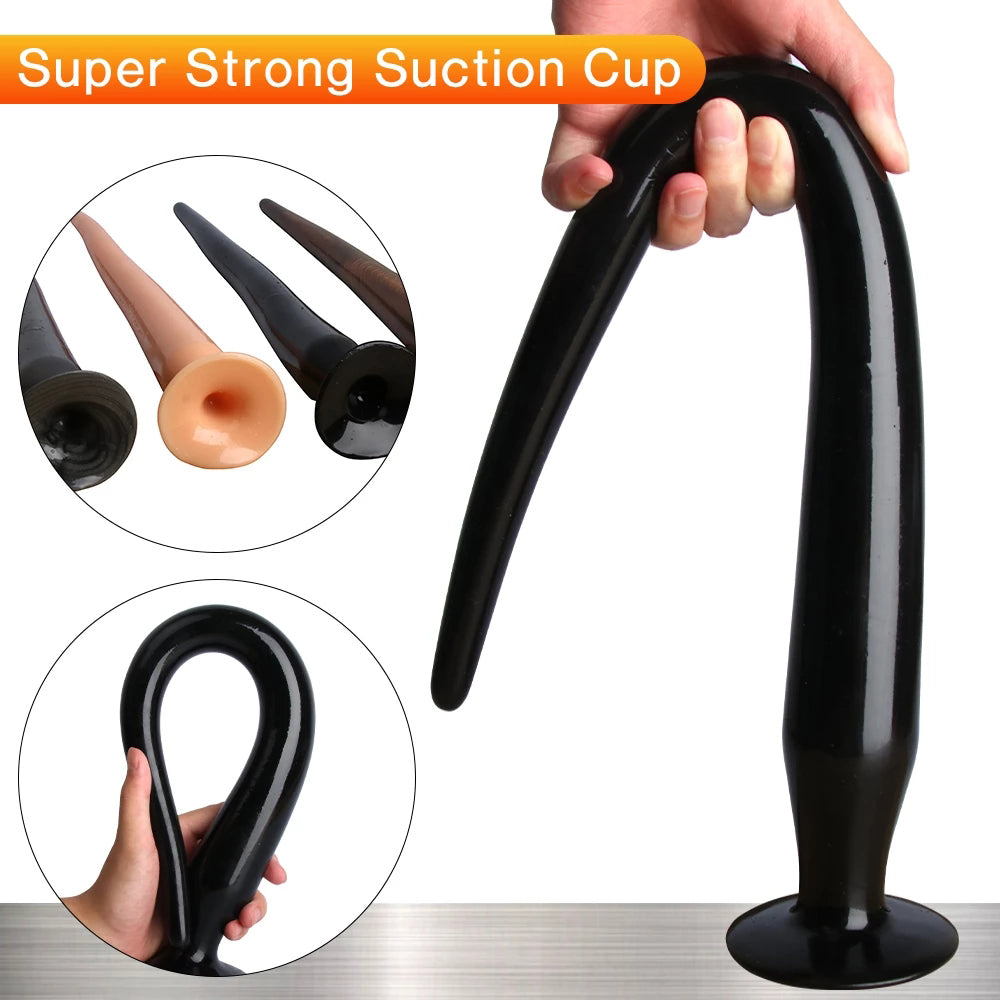 Bebuzzed Snake Dildo Flexible Large Anal Butt Plug Long Sex Dong XXL Suction Cup