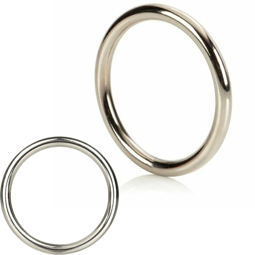 Bebuzzed Metal Cock Ring Stainless Steel 45mm x 3mm Silver