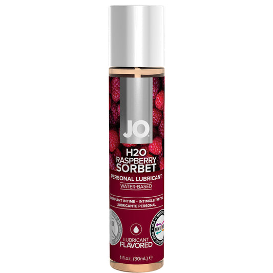 System JO H2O Flavored Raspberry Sorbet Personal Lubricant Oral Sex Lube 30ml