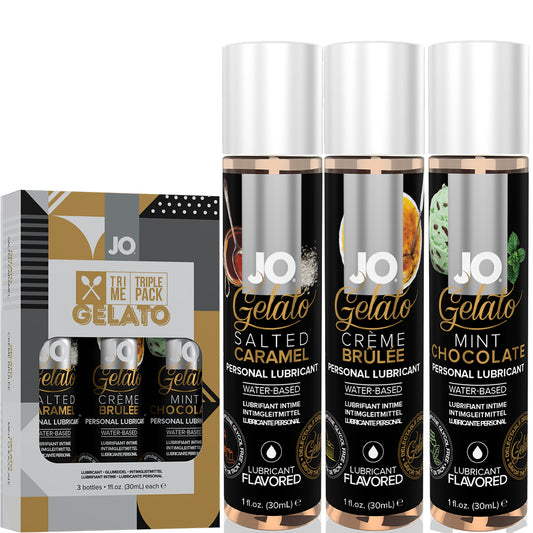 3-Pack System JO Tri Me Gelato H2O Personal Lubricant Oral Sex Flavoured Lube