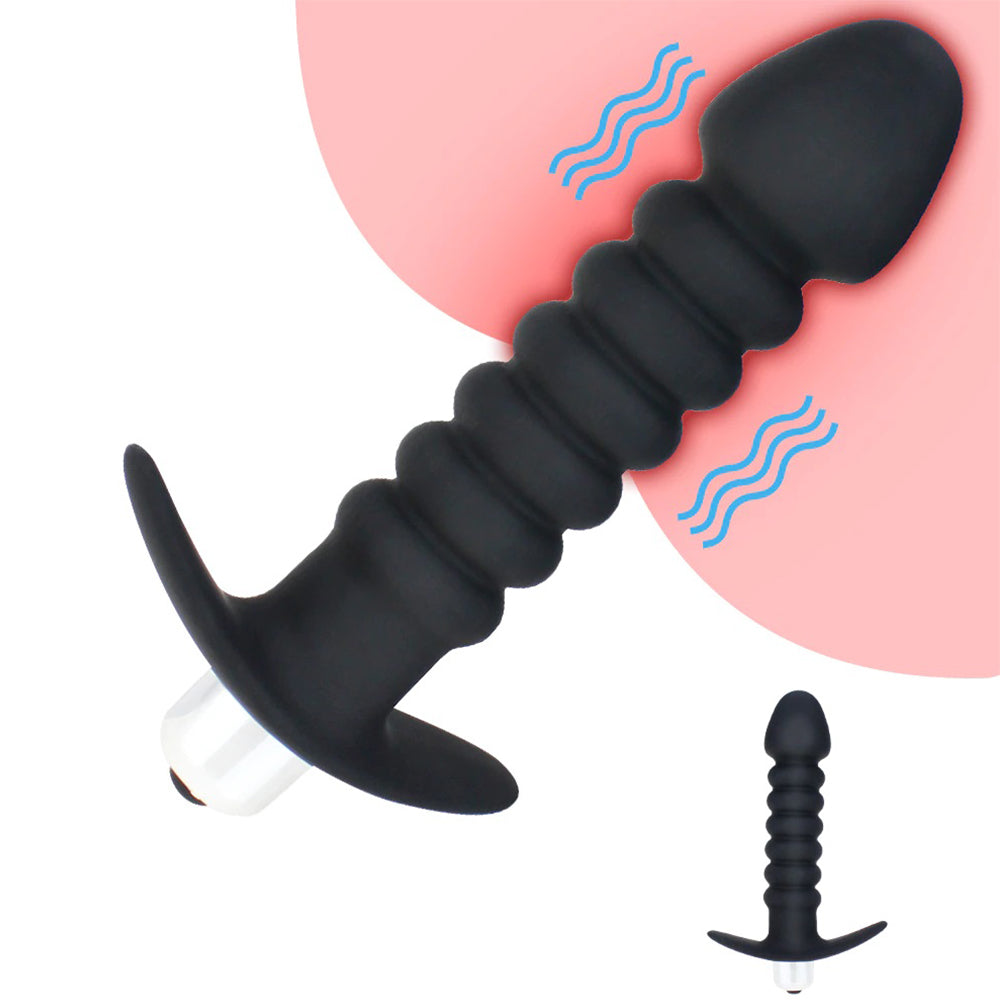 Twist Vibrating Anal Prostate Massager Beaded Butt Plug Vibrator Adult Sex Toy