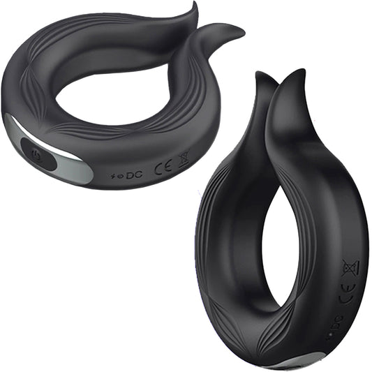 Bebuzzed Ulysses Vibrating Cock Ring USB Silicone Couples Penis Ring