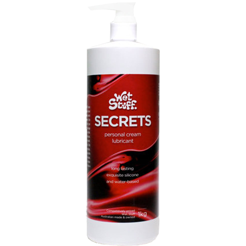 Wet Stuff Secrets Hybrid Personal Lubricant Silicone Water Cream Sex Lube 1kg