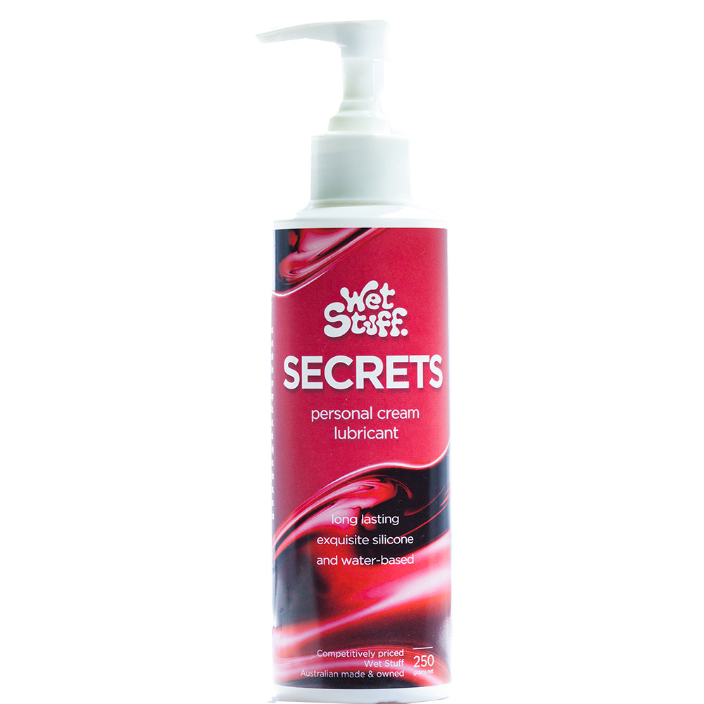 Wet Stuff Secrets Hybrid Personal Lubricant Silicone Water Cream Sex Lube 250ml