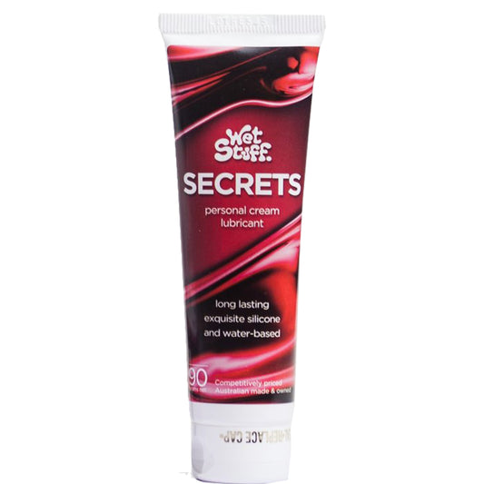 Wet Stuff Secrets Hybrid Personal Lubricant Silicone Water Cream Sex Lube 90ml