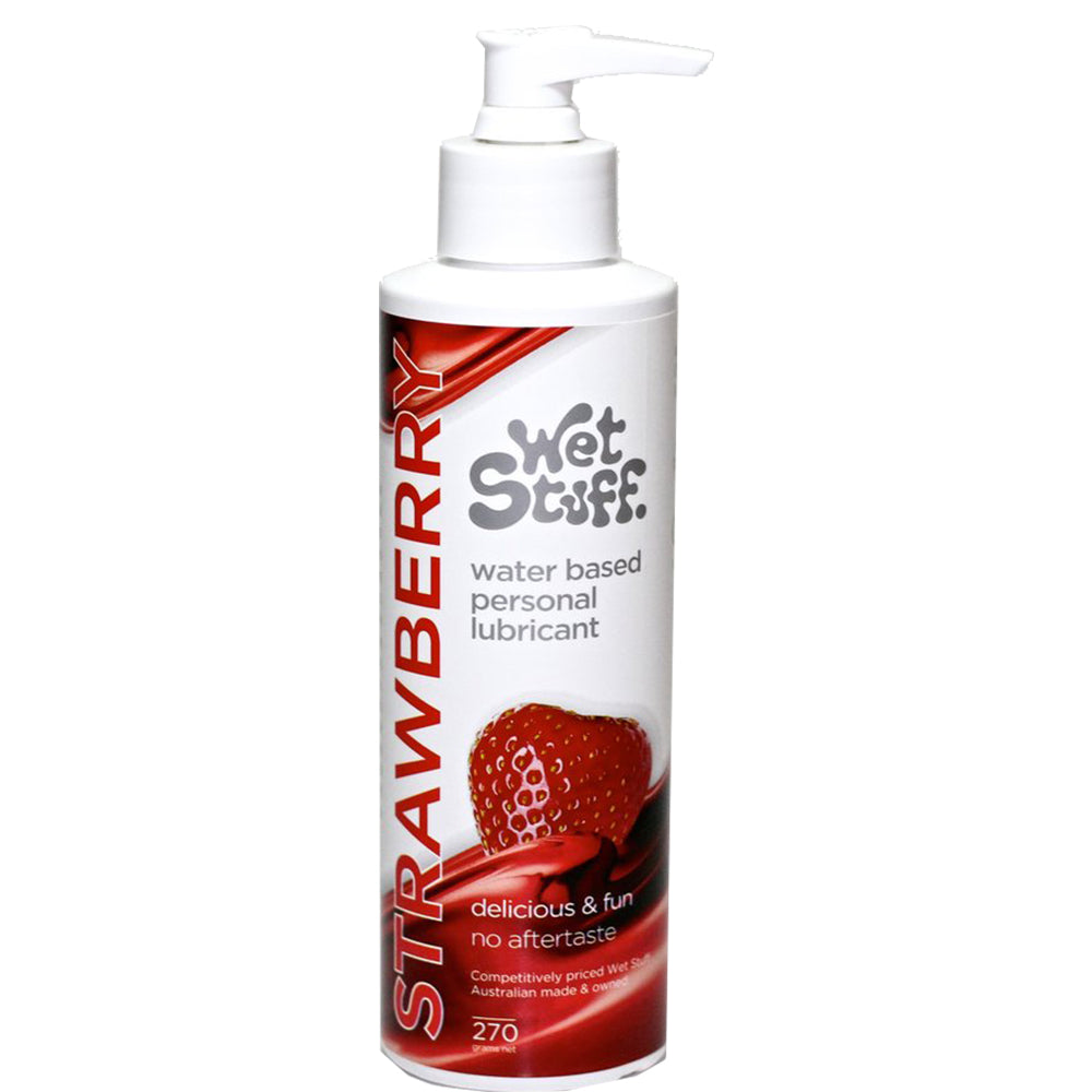 Wet Stuff Strawberry Flavoured 270g Personal Lubricant Sex Lube Water-Based