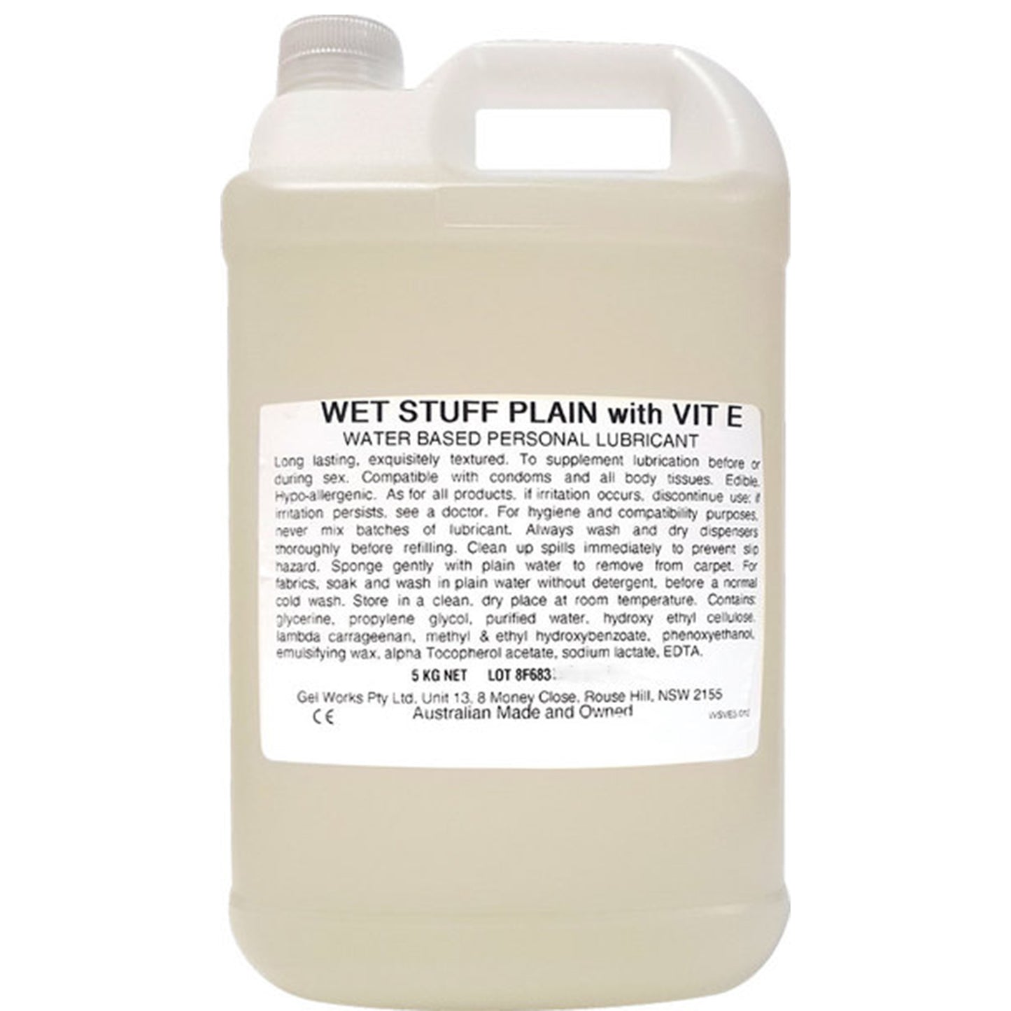 Wet Stuff Vitamin E Personal Lubricant Edible Sex Lube Water Based