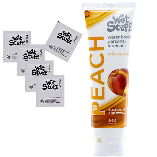 NEW Wet Stuff PEACH Flavoured Personal Lubricant Water Based Oral Sex Lube