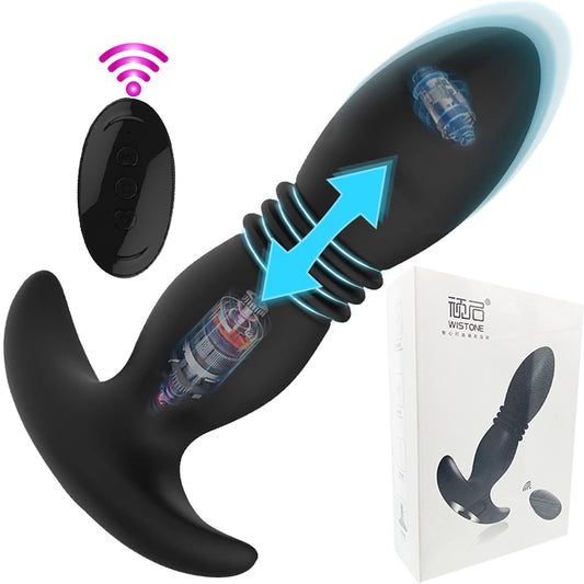 Bebuzzed Wistone Thrusting Prostate Vibrator Butt Plug Remote