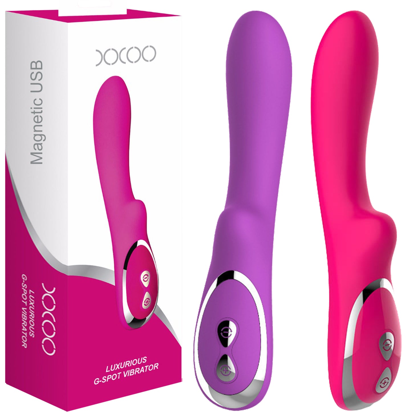 XXOO G-Spot Vibrator Flexible Rabbit Magnetic USB Rechargeable Female Sex Toy