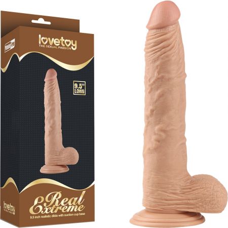 Lovetoy Real Extreme 9.5” Realistic Veined Dildo Suction Cup