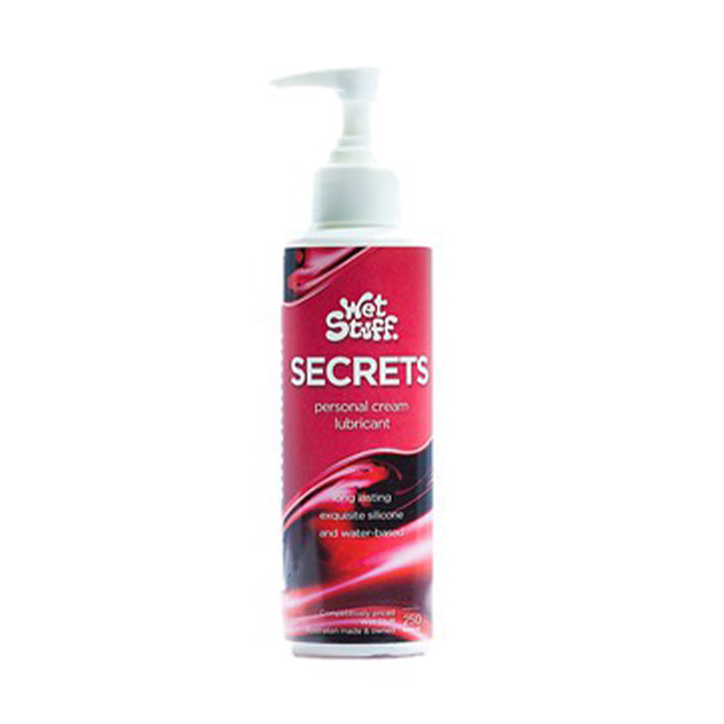 Wet Stuff Secrets Hybrid Personal Lubricant Silicone Water Cream Sex Lube 250ml