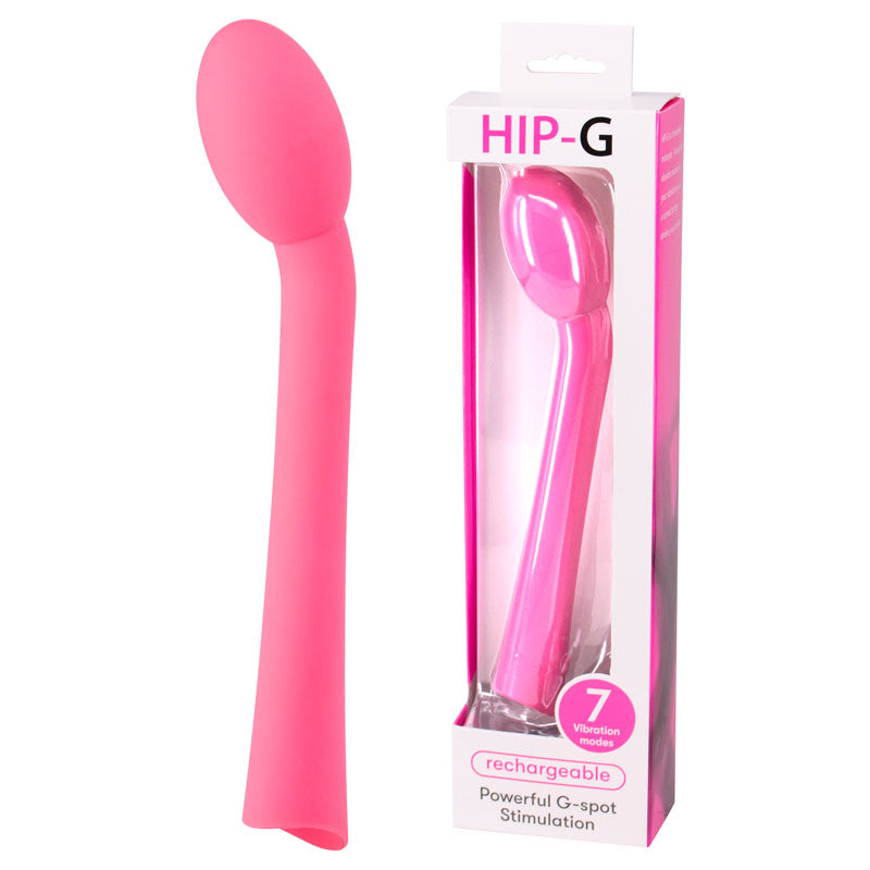HIP G 8.2" G-Spot Vibrator Wand Clitoral Vaginal Anal USB Pink