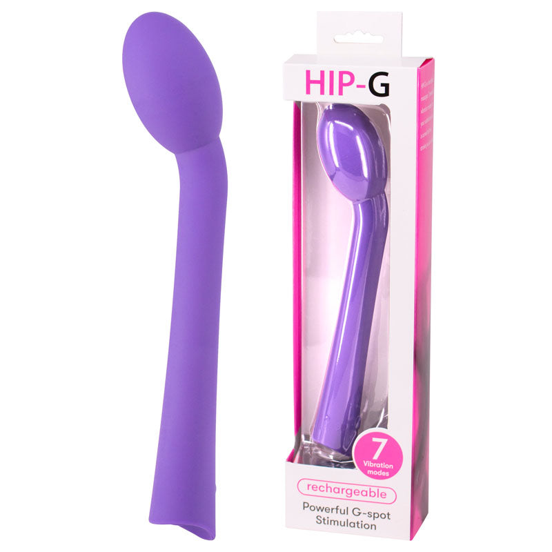 HIP G 8.2" G-Spot Vibrator Wand Clitoral Vaginal Anal USB Purple