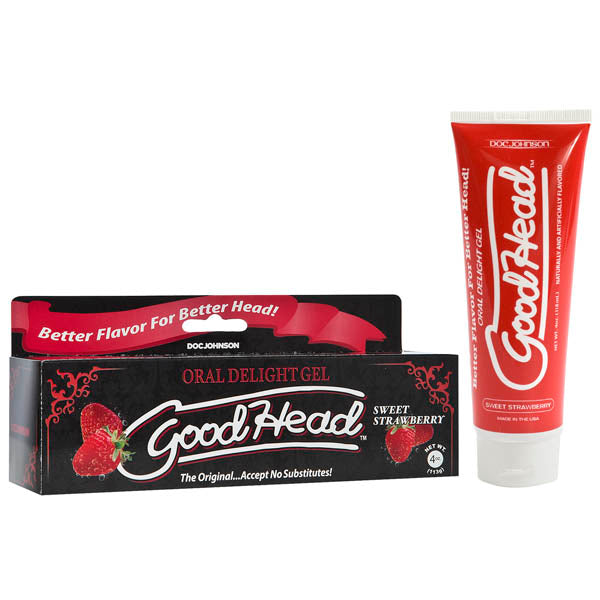 GoodHead Oral Delight Gel Sweet Strawberry Flavoured Oral Sex Lotion 113g