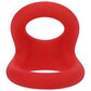 Uplift Silicone Cock Ring Crimson Red