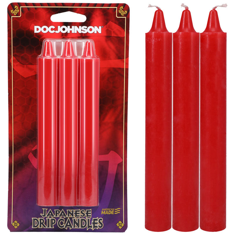 Doc Johnson Japanese Drip Candles BDSM Low Temperature Wax Bondage Play RED