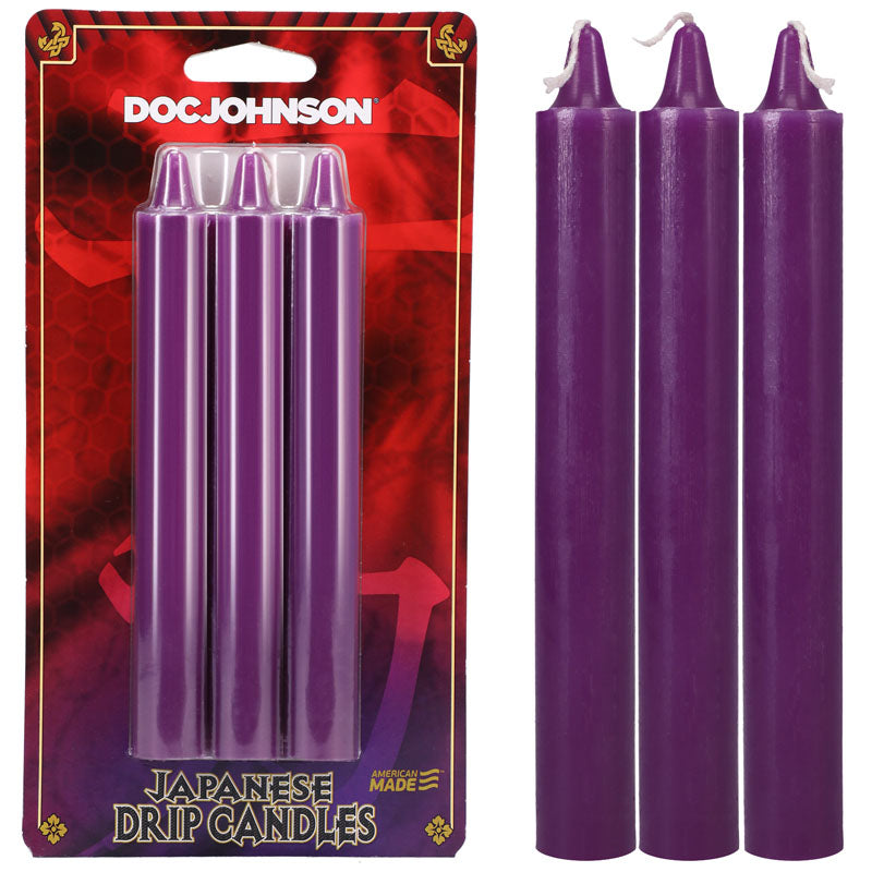 Doc Johnson Japanese Drip Candles BDSM Low Temperature Wax Bondage Play PURPLE