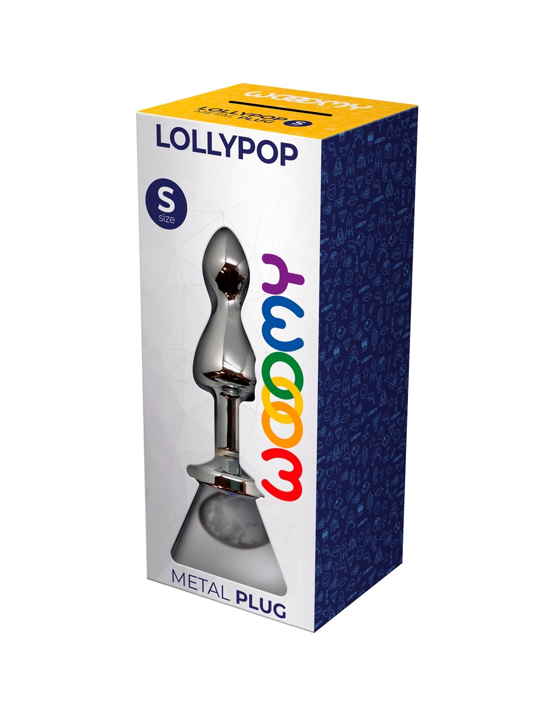 WOOOMY Lollypop Double Ball Metal Plug White S