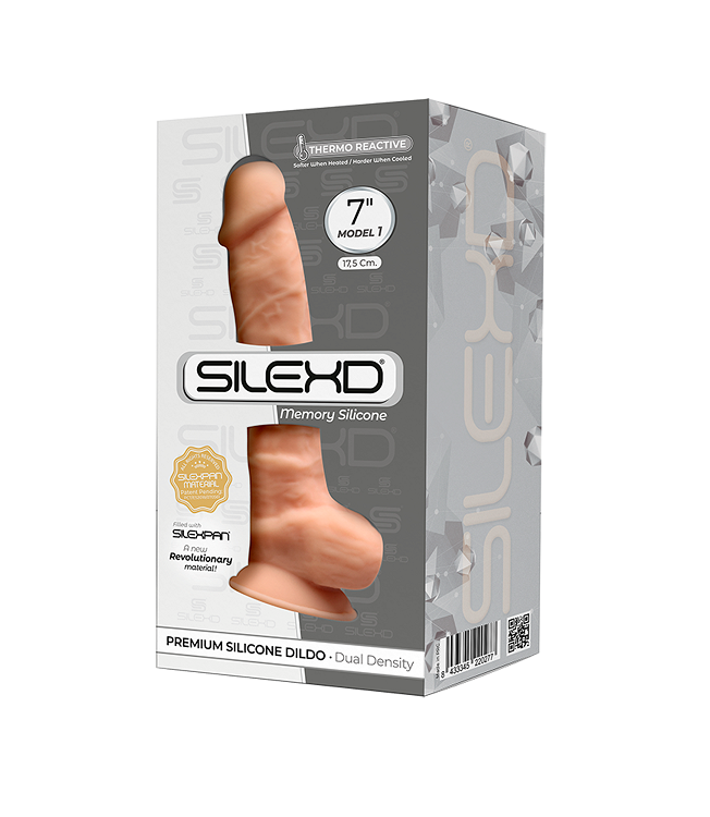 SILEXD MODEL 1 FLESH 7" Realistic Silicone Dildo Balls Suction Cup