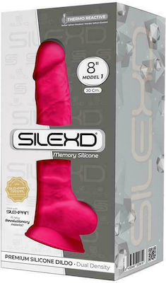 SILEXD Model 1 Realistic 8" Silicone Dildo Balls Suction Cup PINK