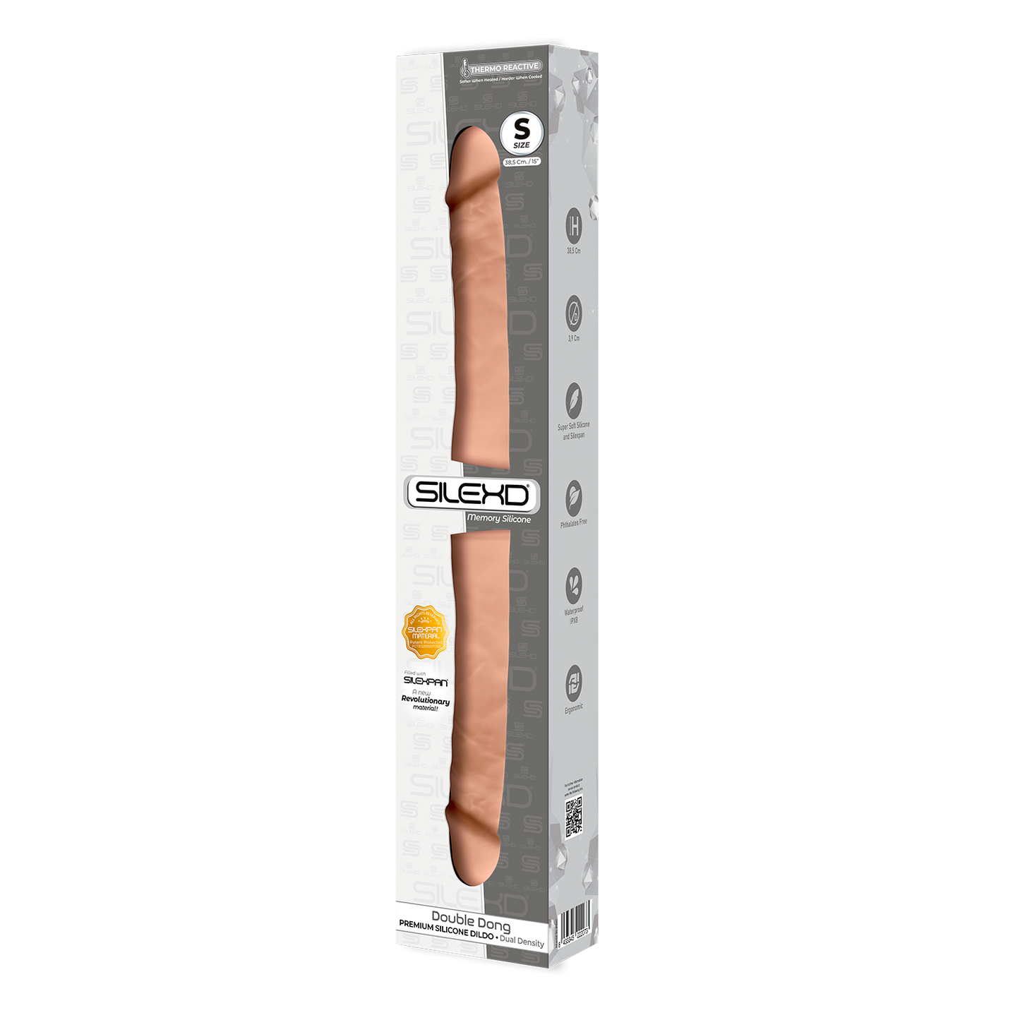 SILEXD MODEL 1 FLESH 16" Dual Density Silicone Double Dong Dildo