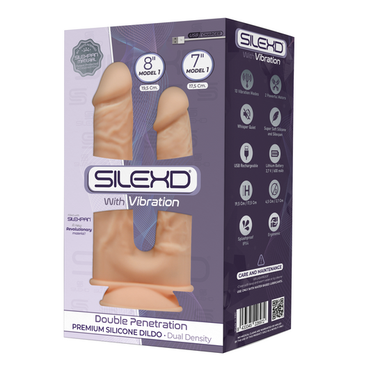 SILEXD MODEL 1 Dildos 8" & 7" Realistic Silicone  Dong FLESH