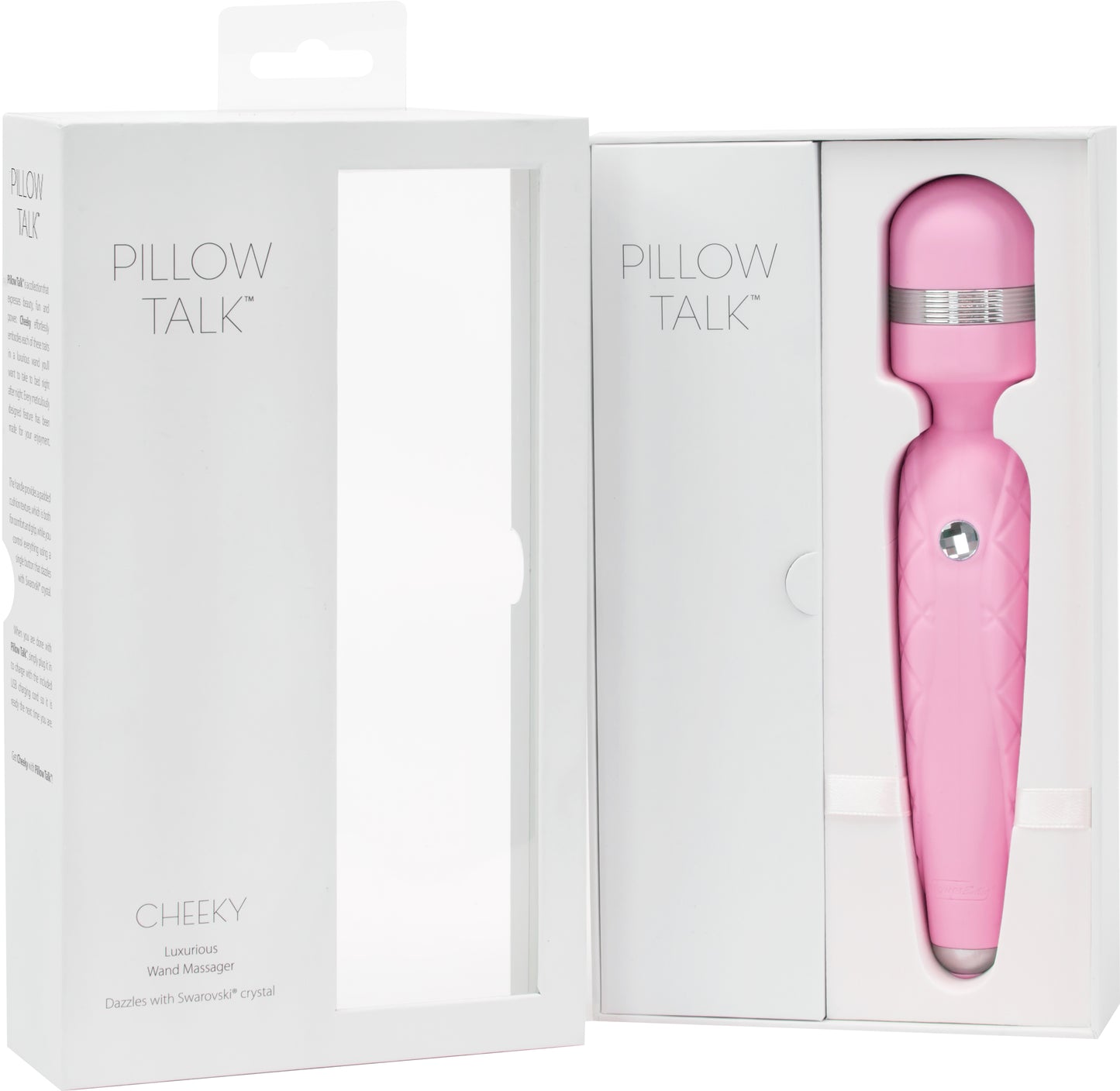 Pillow Talk Cheeky Pink Wand Clitoral Stimulator Rechargeable