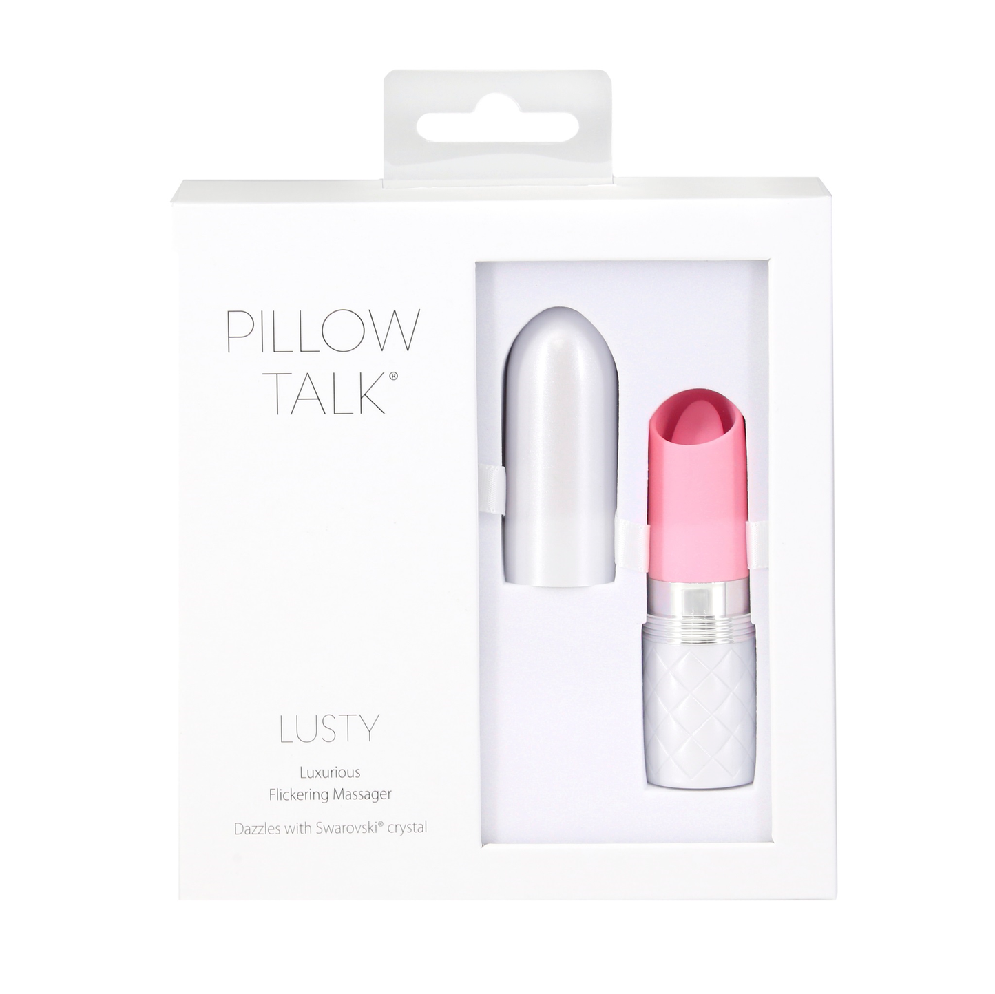 Pillow Talk LUSTY Luxurious Tongue Flickering Vibrator Lipstick Pink