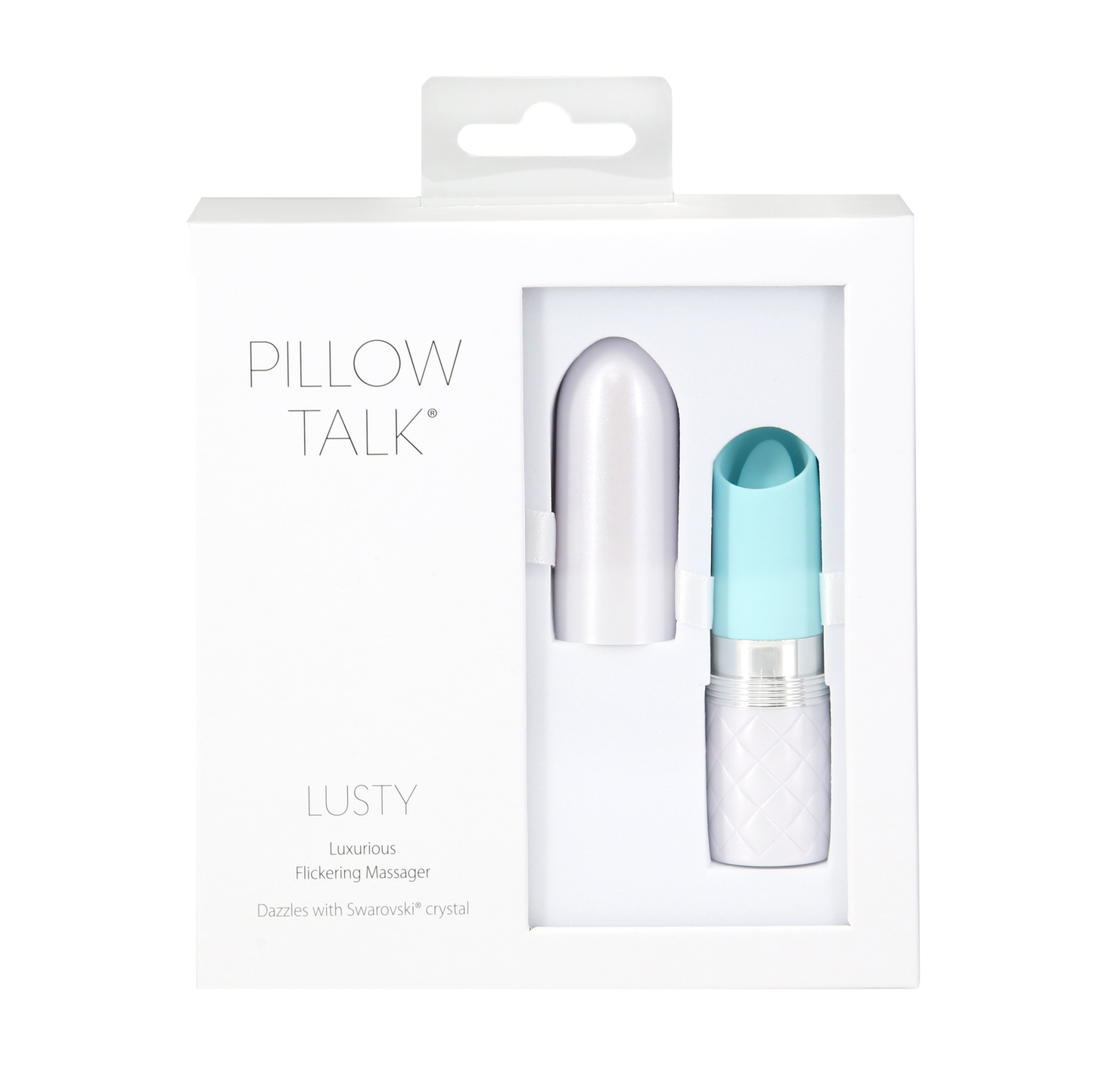 Pillow Talk LUSTY Luxurious Tongue Flickering Vibrator Lipstick Teal