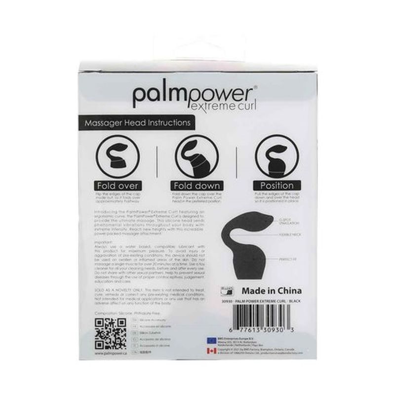 Palmpower Extreme Pleasure Cap Attachment for Palm Power Massager Black