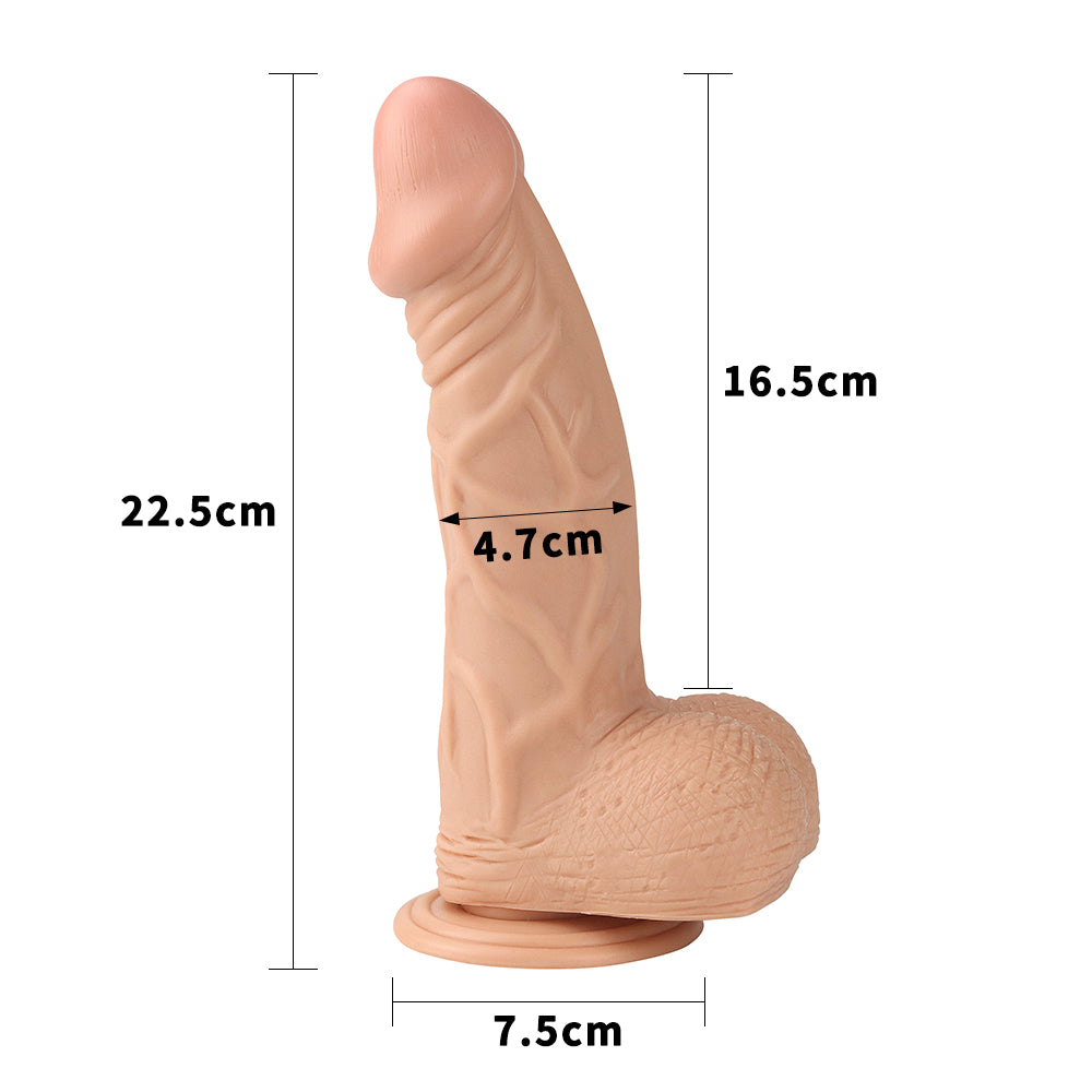 Lovetoy Real Extreme 9'' Realistic Dildo FAT Suction-Cup Balls