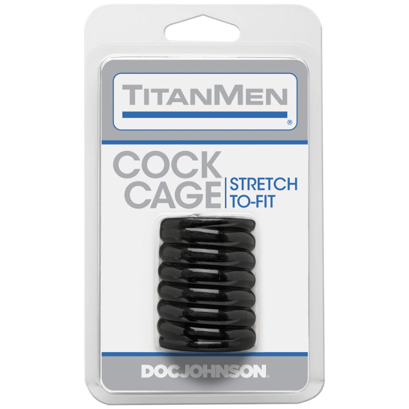 TitanMen Cock Cage BDSM Penis Delays Ejaculation Thick Ribbed Couples Sex Toy