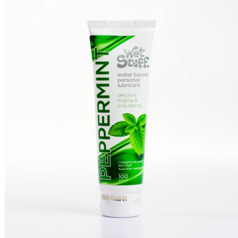 Wet Stuff Peppermint Flavoured 100g Personal Lubricant Sex Lube Water-Based