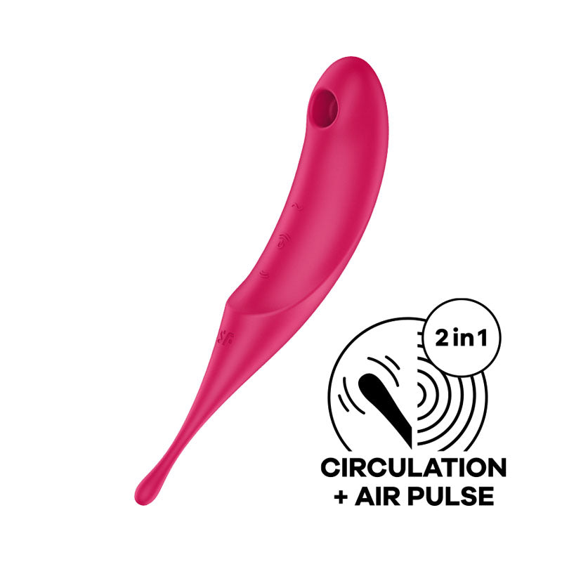 Satisfyer Twirling Pro 2-in-1 Air Pulse Clitoral Stimulator Tip Vibrator Sex Toy
