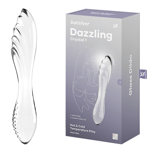 Satisfyer Dazzling Crystal Temperature Resistant Glass Double Ended Sex Dildo