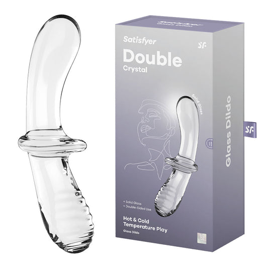 Satisfyer Double Crystal Temperature Resistant Glass Double Ended Dildo Sex Toy