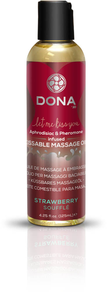 Dona Kissable Massage Oil Strawberry Soufflé Edible Aphrodisiac Pheromone 110ml