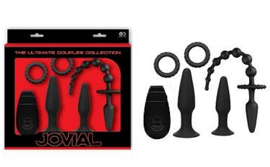 Jovial 5pce Anal Kit with Vibrating Butt Plug