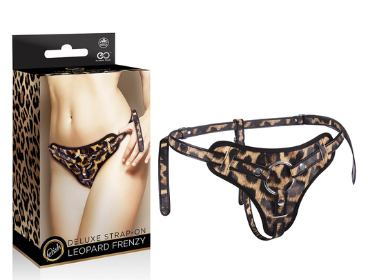 LEOPARD FRENZY DELUXE STRAP ON HARNESS