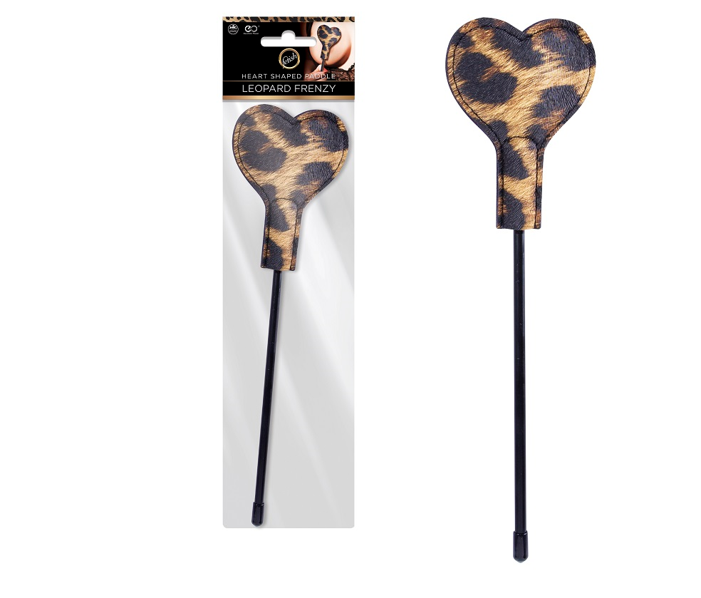 LEOPARD FRENZY HEART PADDLE