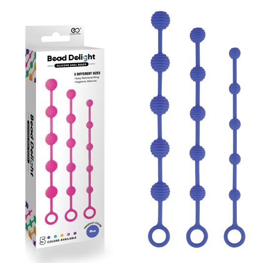 BEAD DELIGHT SILICONE ANAL BEAD KIT- BLUE