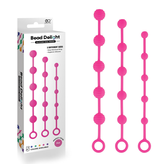 BEAD DELIGHT SILICONE ANAL BEAD KIT- PINK